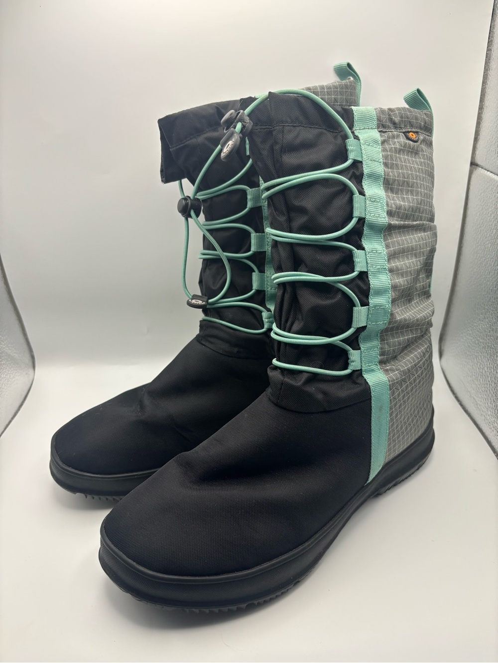 BOGS Snownights Winter Boots Waterproof Faux Fur Womens 8 Black Multi - Picture 2 of 6